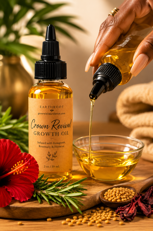 Earthroot Crown Revival Growth Oil Strengthen & Restored