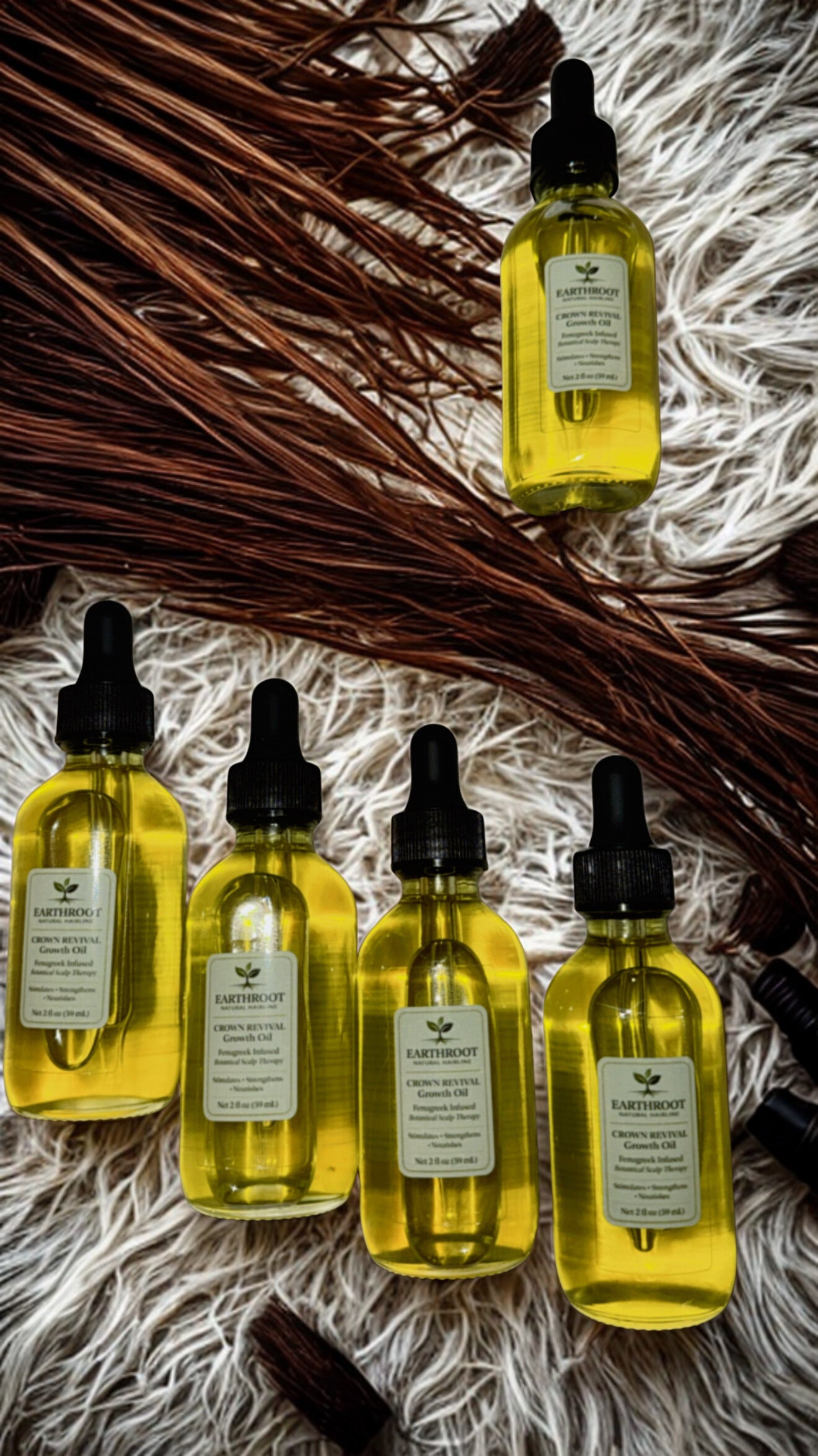 Earthroot Crown Revival Growth Oil Strengthen & Restored